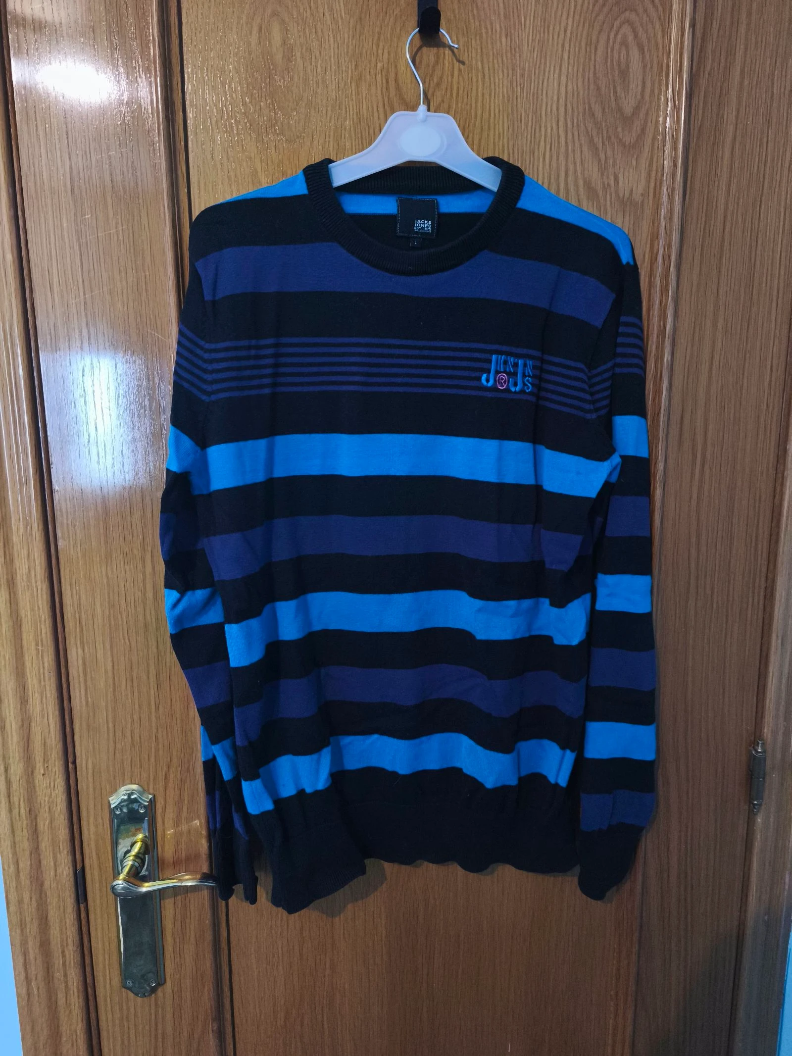 Jersey Jack & Jones Rayas Azul Negro Talla L